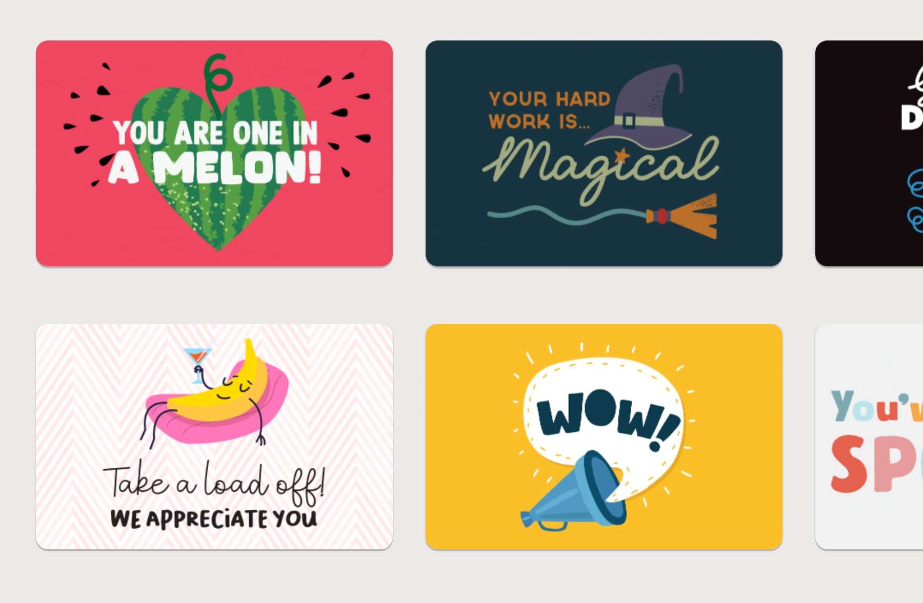 New Giftogram card designs