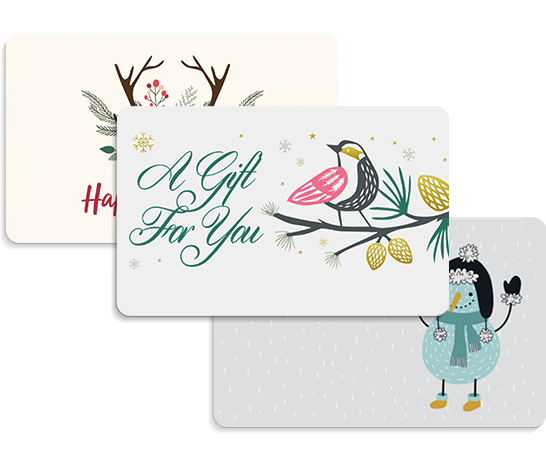 Customized holiday gift cards as consumer incentives