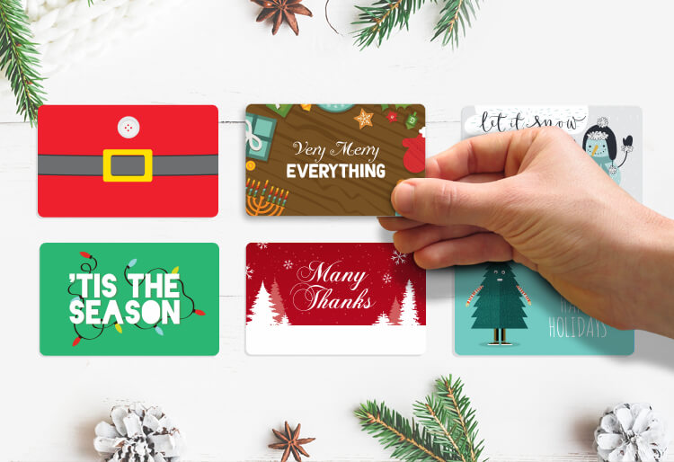 Corporate holiday gift cards